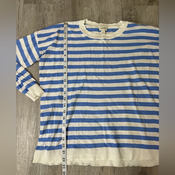 J. CREW Stripped Lightweight Sweater 100% Cotton Women’s size Small - Picture 6 of 7